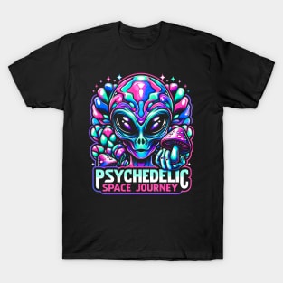 Psychedelic Space Journey - Alien T-Shirt